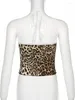 Tanks pour femmes Iamsure Holiday Leopard Camis imprimé Top Sexy Sex Slim Deep V-Col Neck Sans Sans Tops Femme 2024 Été Fashion Streetwear Lady