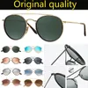 Top Quality Sunglasses Women Men Glass Lenses Women's 3647n Double Bridge Round Sunglasses male Lentes De Sol Gafas