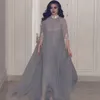 Casual Dresses Solid Color Women Dress Elegant Sequin Evening With Sheer Mesh Sleeves Oversized Hem For Prom Parties Special Events