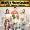 Craft Homfun Foto Custom Diamond Painting Cross Stitch Full Square Rhinestone 3D Diy Diamond Borduurwerk Diamond 5D Home Decor