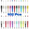 102 pezzi Diamond Bead Pen Peni all'ingrosso Creative Adesivo fatto a mano fai -da -te Penne a sfera perline