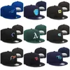 Chapeaux de baseball masculin Snapback Classic Toutes équipes Royal Blue Hip Hop Black Navy New York "Sport Letter SD A's Adjustable Caps Chapeau Stitch patchée Ju14-04