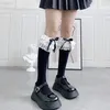 Frauen Socken Sommer Lolita Multi -Layered Spitzenbein Bein Kinder jk dünne mittelkappe gestapelt