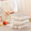 Bouteilles de rangement Refrigérateur d'oeufs Refrigérateur Auto Rolling Plateau de récipient empilable pour tri et stocker Organisateur de réfrigérateur