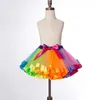 sukienka Tutu Rainbow siatle Tiulle spódnice dziecięce spódnice talii słodkie warstwowe puszyste ciasto puszyste tutu spódnica na festiwal imprez D240507