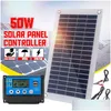 Windgeneratoren 50W Dual USB 12V/5V Solarpanel mit Auto -Ladegerät 10/20/30/40/50A Controller für Outdoor -Cam -LED -Leuchten - 40A Drop Deli Dhwui