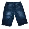 Shorts masculinos 2023 shorts de jeans de verão solto hip-hop extremo lascado pernas largas mascultos shorts de tamanho grande jeansl2405