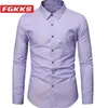 Chemises habillées masculines fgkks 2024 chemise décontractée extérieure pour hommes mode hrempli slim de design de haute qualité Hot Street Wear Shirt pour hommes D240507