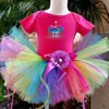 tutu Dress Colorful Baby Girls Tutu Skirts Infant Toddler Handmade Fluffy Ballet Tutus with Ribbon Bow and Headband Kids Tulle Pettiskirts d240507