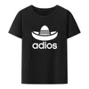 RTS unisex t-shirt adios Goodbye Spanje Mexico grappige imitatie geek cadeau t-shirt comfortabele hippie print t-shirt top roman patroon J240506