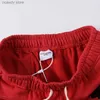 Heren shorts Men Women Hoge kwaliteit Red Wit Long Drawring Pocket Brches H240507
