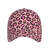Czapki piłki różowe urocze lampart seksowna czapka baseballowa kapelusz ciężarówki dla kobiet nastolatki Regulowany kapelusz golfowy do zakupów sportowych jeden rozmiar D240507