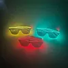 Light Luminous LED Clear Wireless Up Eyeglass Women Mens Costume Sunglasses Glow In The Dark Neon Glasses For Carnival Party