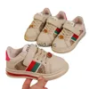 Sneakers Girls Sports Shoes 2023 Autumn New Childrens Fashionable Soft Sole Dad Big Internet Red Running H240507