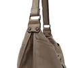 Sacs à bandouliers Femmes Style de conception Sac en cuir authentique Multi poches décontractées quotidiennes Salouchy Preppy Chic Handbag Messenger Satchel Purse