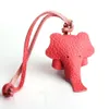 100% ful graan echt leer schattig gelukkige olifant koe paarden sleutelhanger hanger dierensleutel keten voor mannen dames tas charme meisjes 240428