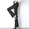 Женские штаны Capris Office Lady Fashion Solid Flare All-Match Pants Весенняя осень Большой размер.