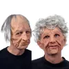 Masks Halloween New Latex Full Face Mask Wig Old Man Mask Horror Toy Party Mask Horror Props Scary Toy Holiday Decoration Supplies