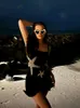 Urban Sexy Dresses Sparkling Sequined Strap Mini Dress for Women Elegant Shiny Sleless Bodycon Holiday Dresses 2024 Female Beach Party Vestidos T240507