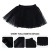 Tutu Dress Party Three-Layer Mesh Tutu Rok Dames Korte Zomerjurken Gaze kleurrijke gelaagde volwassenen Miss Black Tutus Girl D240507