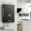 Efficient 18kW Electric Tankless Water Heater for Shower, Self-Modulating Energy Saver, LED Display, Black Finish - Ideal for 240V Electric Systems