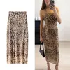 Röcke Leopard Print Tüllrock Frau Vintage High Taille Langes für Frauen Sommer Mesh Midi Elegante Frauen