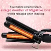 Curling Irons 3 buckets of curled iron bars electric professional ceramic hair clip scroll Lcd bar fashionable styling tool Q240506