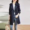 Trench Coats Femme Spring Automn Mabet Corée Version Advanced Send Female Windbreaker Double Boucle de boucle