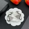 Boucles d'oreilles bijoux de créateurs vintage pour femmes en cristal triangle pelleux boucles d'oreilles 18k Gol