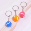 Keychains Lonyards 6 Color Key Chain Tennis Ball Metal Keychain Car Chain Key Key Key Sports Chain Color Pendeur