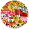 50 panneaux d'avertissement Parodie Graffiti Autocollants pour les téléphones Nextel