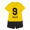 2024 HALLER Kids Kit Soccer Jerseys REYNA KAMARA BENSEBAINI HUMMELS REUS FULLKRUG Home Yellow Away Special Edition 23 24 Child Football Shirts