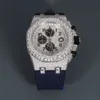 Trendy Stainls Stahl y mit natürlichen runden brillanten Diamanten in VVS Clarity Hip Hop Watch für Herrenhandgelenksnacken