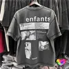 Camisetas para hombres 2024 Vintage Enfants Riches Deprimes Film T Men Women Washed Gray Erd Camiseta Tops de gran tamaño Corte inverso SEVE H240507