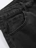 Jeans masculin Strtwear Mens Jeans Man Black Moto Skinny Jean mâle Stretch Denim Pantalon Pure Couleur pure Elastic Vintage Jeans Clothing Y240507