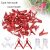 Film 25100PCS Plant Grafting Clip Plastic Gardening Tool For Cucumber Eggplant Watermelon, Round Mouth Flat Mouth Antifall Clamp