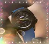 Popular Mens Customed LOGO Watches Day Date Time Week Clock Quartz Battery Core Chronograph Colorful Rubber Strap Black Ceramic Case President Bracelet Watch Gifts