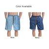 Pantaloncini da uomo alla moda dei pantaloni per vacanze quotidiane in vita elastico casual sciolto a basso ascesa da uomo leggero maschio tratto e allungamento