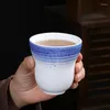Tasses Saucers Nordic Style Espresso tasse créative rétro japonais fait à la main Stoare Tea Master Céramique