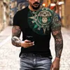 Heren T-shirts Zomertrend Harajuku Aztec Quetzon Mexico Mens Casual T-shirt Street Fashion Classic Retro O-Neck