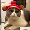 Katzenkostüme Hund einstellbare niedliche Cosplay -Cartoon -Tiere Formen Hut Chat Accessoires Kostümdekoration für Halloween Drop -Lieferung Ho dhl4n