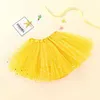 L5ql tutu robe d'été enfants bébé étoile paillette danse tutu jupe pour fille sequin 3 couches tulle