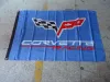 Accessoires Livraison gratuite Corvette Blue Flag, peut personnaliser le fichier d'impression personnalisé, taille 90x150cm, 100% polyster, Corvette Blue Banner