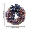 Decorative Figurines 4th Of July Patriotic Wreath Memorial Day Pride Front Door Red White And Blue Flag Standalone For Cemetery