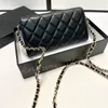 Mulher Cross Body Chain Bags Wallet Long Cartter Solder Crossbody Phone Saco de luxo Lady Diamond Leather 10a