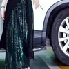 Work Dresses Dress Skirt Women's Spring 2024 High-waist Slim And Drooping High-end Temperament Aging Big Umbrella Green Skirt.