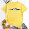 T-shirt damski 100% bawełniany druk kota plus kota za okrągła szyja damska koszulka T-shirt t-shirt t-shirt z koszulką gab