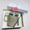 Coppa di caffè in acciaio inossidabile all'ingrosso Copertura di tazza di copertura a tazza di caffè comoda manico in plastica per tazza di plastica