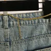 Marka dżinsów Kobiety Designer Designer Pants moda łańcuch łańcucha pasa dżinsowe spodnie kobiety wakacyjne mycie, aby zrobić stare talia szerokie nogi dżinsowe spodnie 06 marca