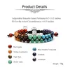 Brin 7 Chakra Stone Bead Yoga Méditation Bracelet Gantin Crystal Double couche Natural Gemstone Breded Relax Anxiété Bracelets pour WO